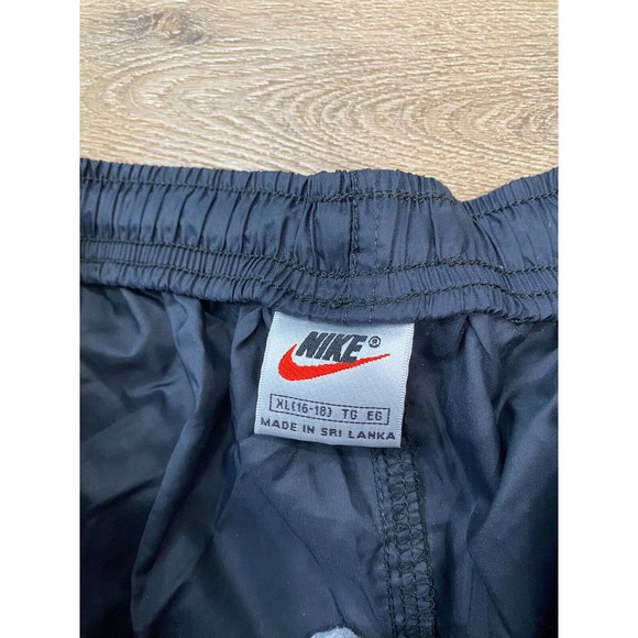 Nike Pants Mens XL Black Track High Rise Tapered Running Activewear VINTAGE - Picture 5 of 7